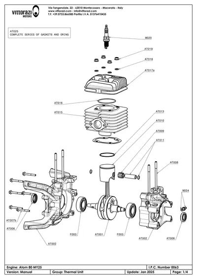 Groupe thermique et cylindre - vue éclatée IPC