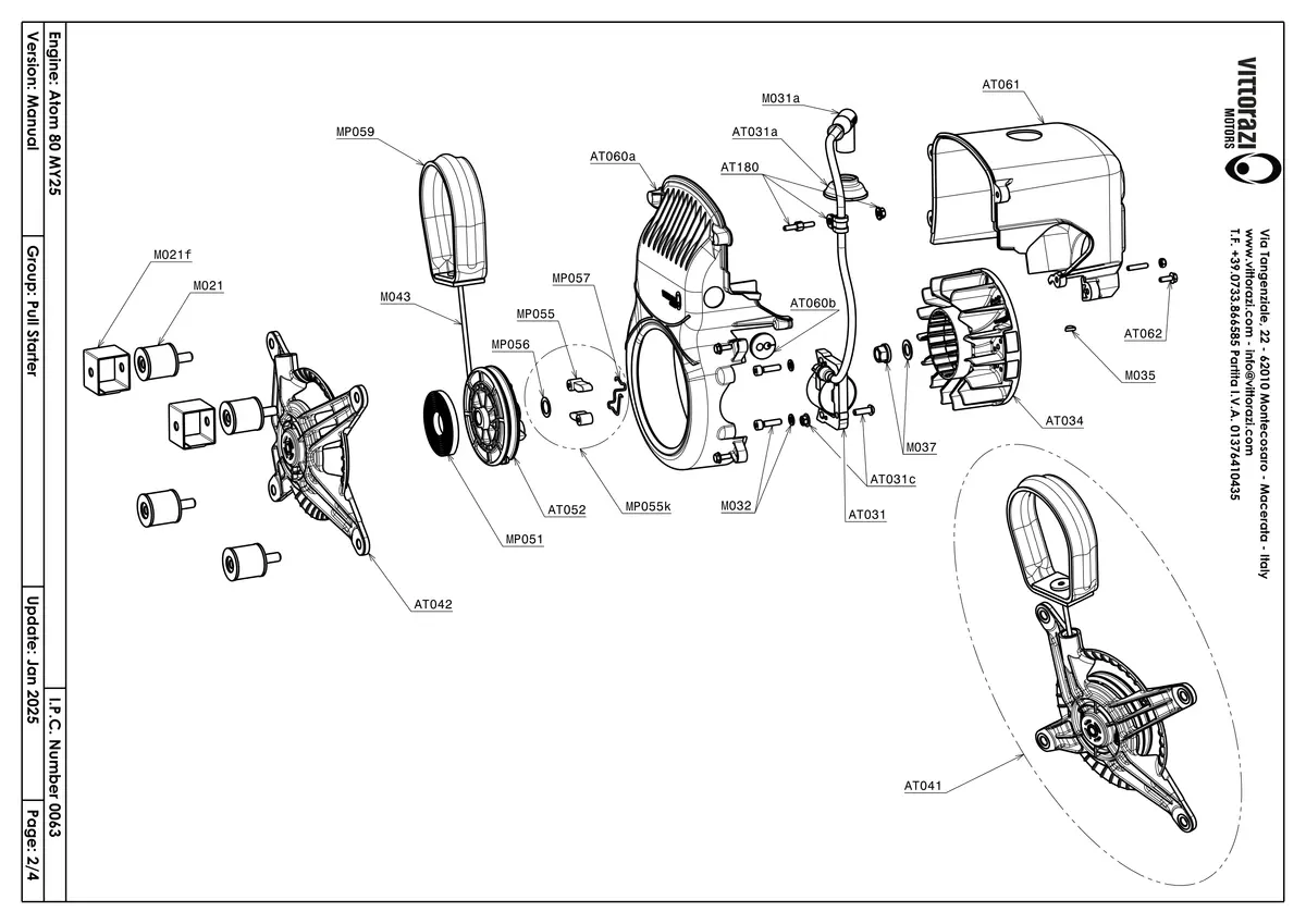 Seilzugstarter - IPC Explosionszeichnung