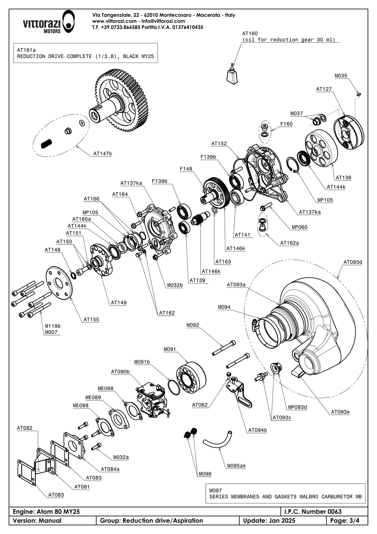 Getriebe & Ansaugung - IPC Explosionszeichnung