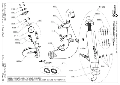 Auspuff & Schalldämpfer - IPC Explosionszeichnung