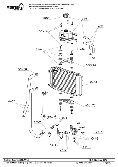 Kühler - IPC Explosionszeichnung