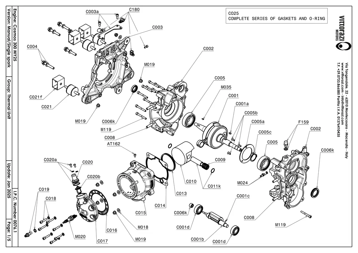 Thermik & Zylinder - IPC Explosionszeichnung
