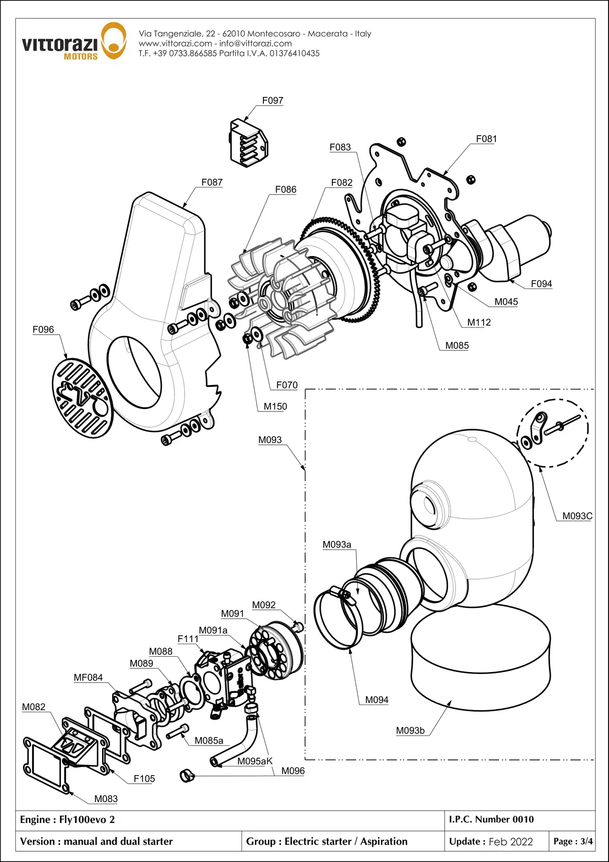 Elektrostarter & Ansaugung - IPC Explosionszeichnung