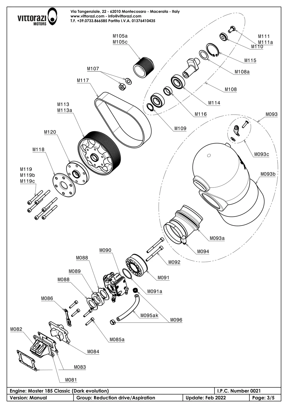 Getriebe & Ansaugung - IPC Explosionszeichnung