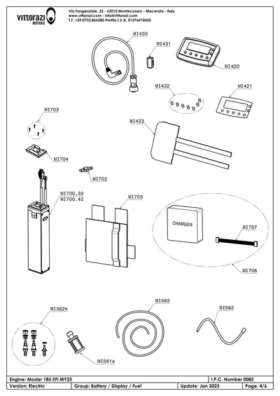 Batterie & Display - IPC Explosionszeichnung