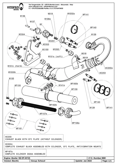 Auspuff & Schalldämpfer - IPC Explosionszeichnung