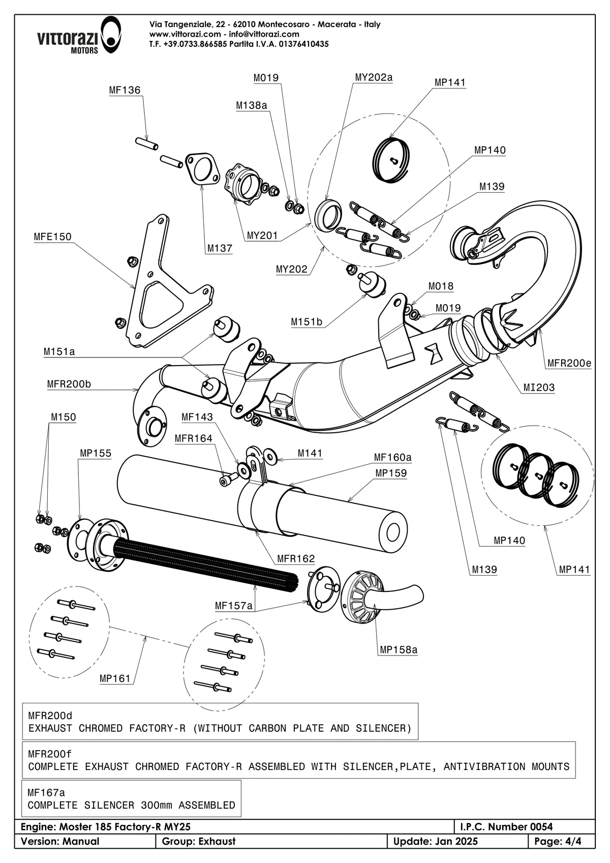 Auspuff & Schalldämpfer - IPC Explosionszeichnung