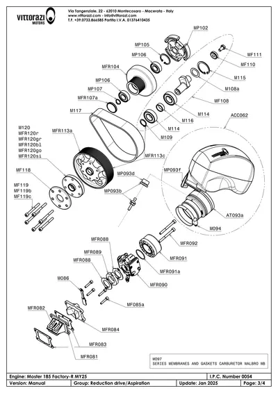 Getriebe & Ansaugung - IPC Explosionszeichnung