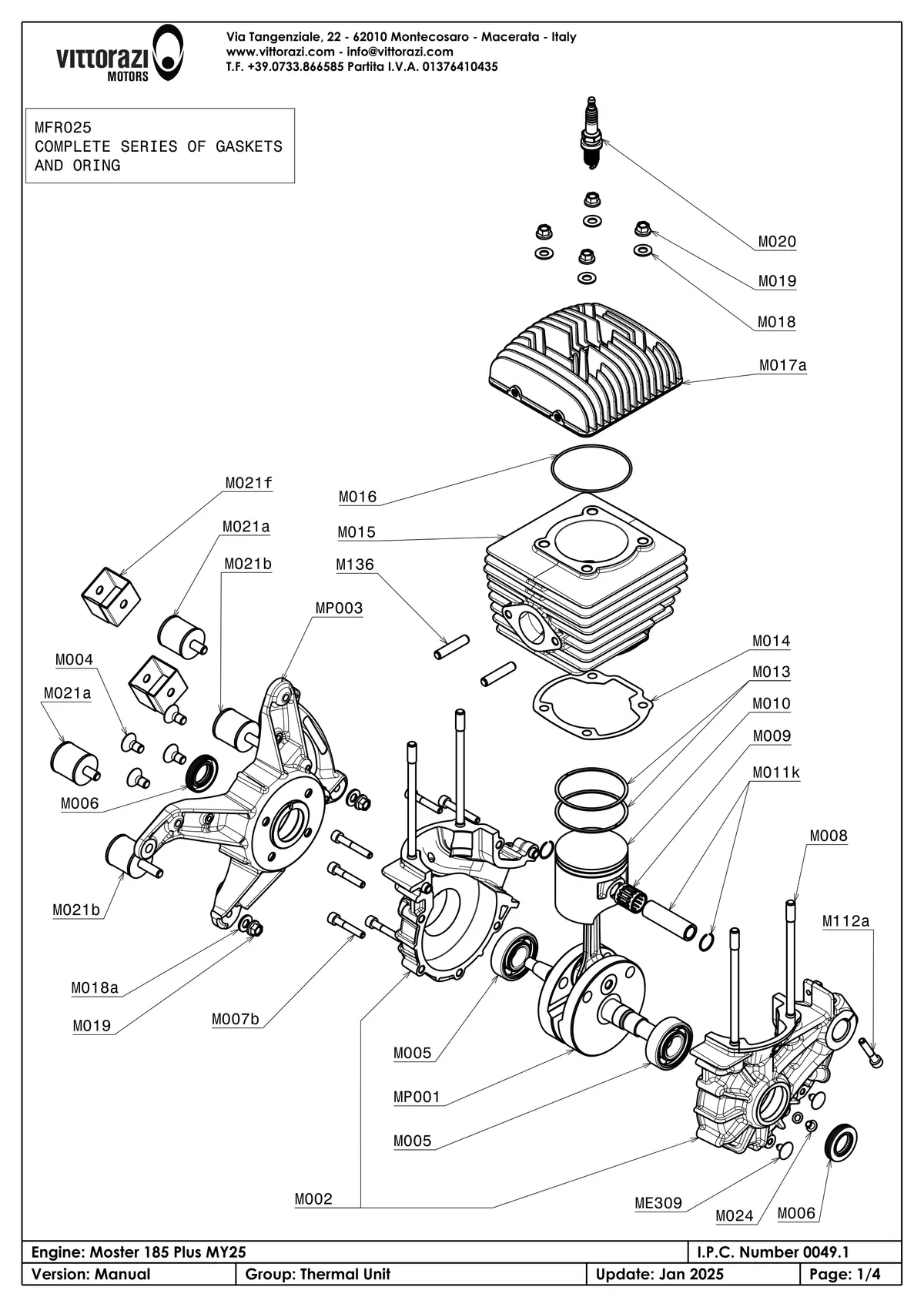Thermik & Zylinder - IPC Explosionszeichnung