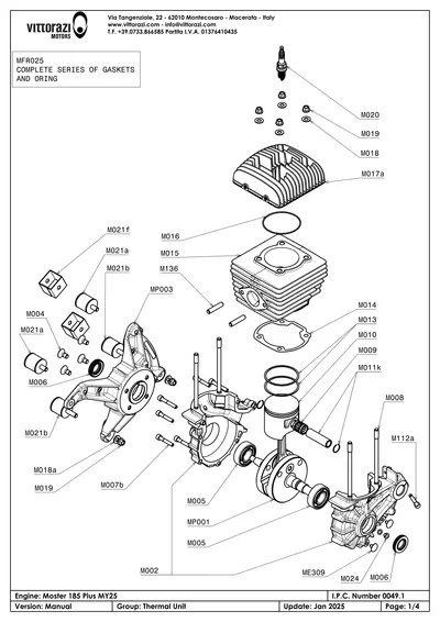 Thermik & Zylinder - IPC Explosionszeichnung